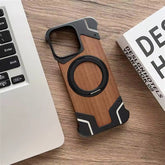 Moobifi Aluminum & Wood Case With MagSafe Armor Design
