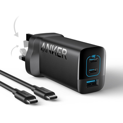 Anker 3-Port Ultra-Fast Charger (67W, 3 Ports) - Black