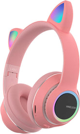 Headphone Cat Ear RGB Light L550 - Pink