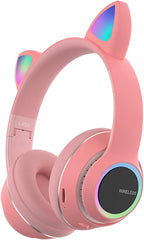 Headphone Cat Ear RGB Light L550 - Pink