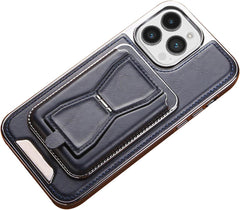 RimbMax Leather With Apple Logo Hole&Wallet With Stand Magsafe