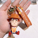 Rubber Keychain Toy Story - Woody Set - Brown