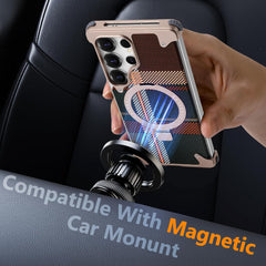 Aluminum Magsafe With Leather Classic Pattern With Screw