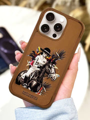 Polo With Lady And Horse