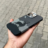 Carbon Texture Case With Magsafe-Grey With Deer Design
