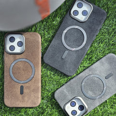 Slim Fit Rubber Metal Magsafe Case With Camera Shield