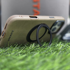 RimbMax Hard Silicon Case With 360 Aluminum Stand Magsafe