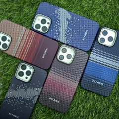 Pitaka Magsafe Slim Case Colorful Lines