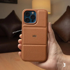 Premium Lychee Grain Quilted Leather Puffer Case