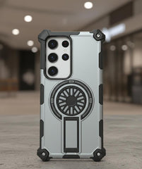 Heavy Duty Mecha Magnetic Armor Case With Stand