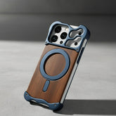wood Texture Magnetic Case