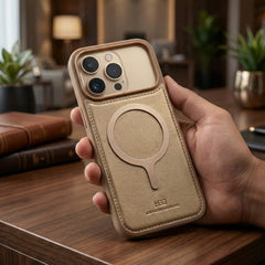 Luxury MagSafe Leather Hybrid Case
