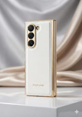 Luxury Electroplated Leather Foldable Phone Case