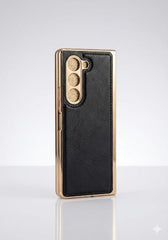 Luxury Electroplated Leather Foldable Phone Case