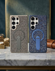 Luxury Diamond Glitter Case with Magnetic Ring Kickstand For Samsung