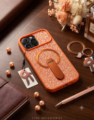 Luxury Diamond Glitter Case with Magnetic Ring Kickstand