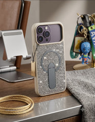 Luxury Diamond Glitter Case with Magnetic Ring Kickstand