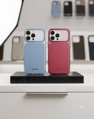 BIGC Hybrid Leather & Translucent Crystal Case