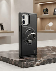 Magnetic Leather Ring Stand Shockproof Case for Galaxy Z Fold