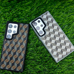 Goyard Style Geometric Pattern Case