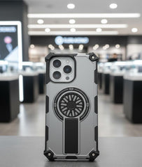 Heavy Duty Mecha Magnetic Armor Case With Stand