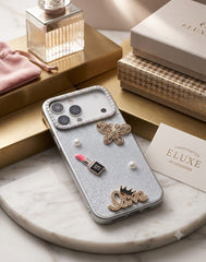 3D Luxury Rhinestone Butterfly & Pearl Glitter Phone Case