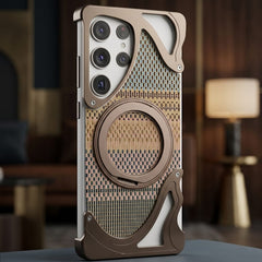 Aluminum With Acrylic Snake Skin Color Armor Design For Samsung - Elite Phones