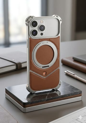 Aluminum With Leather Easy Fixing - Elite Phones