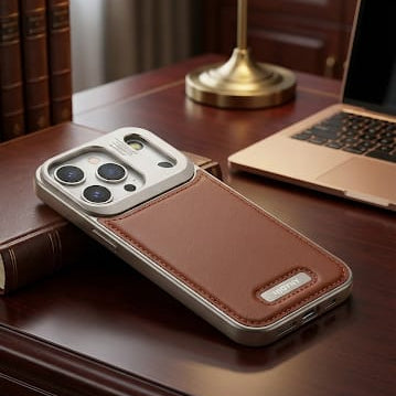 Aluminum With Leather Magsafe Perfume Case Easy Fixing - Elite Phones