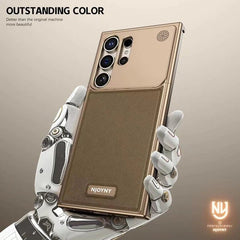 Aluminum With Leather Magsafe Perfume Case Easy Fixing For Samsung - Elite Phones
