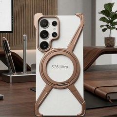Aluminum X Design Gold For Galaxy S25 Ultra - Elite Phones