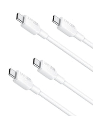 Anker Type - C To Type - C Cable (3 ft, 60W, Bio Braided) - White - Elite Phones