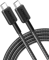 Anker Type - C To Type - C Cable (6ft, 60W, Braided) - Black - Elite Phones
