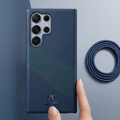 Aurae Luxe Navy Leather Case - Elite Phones