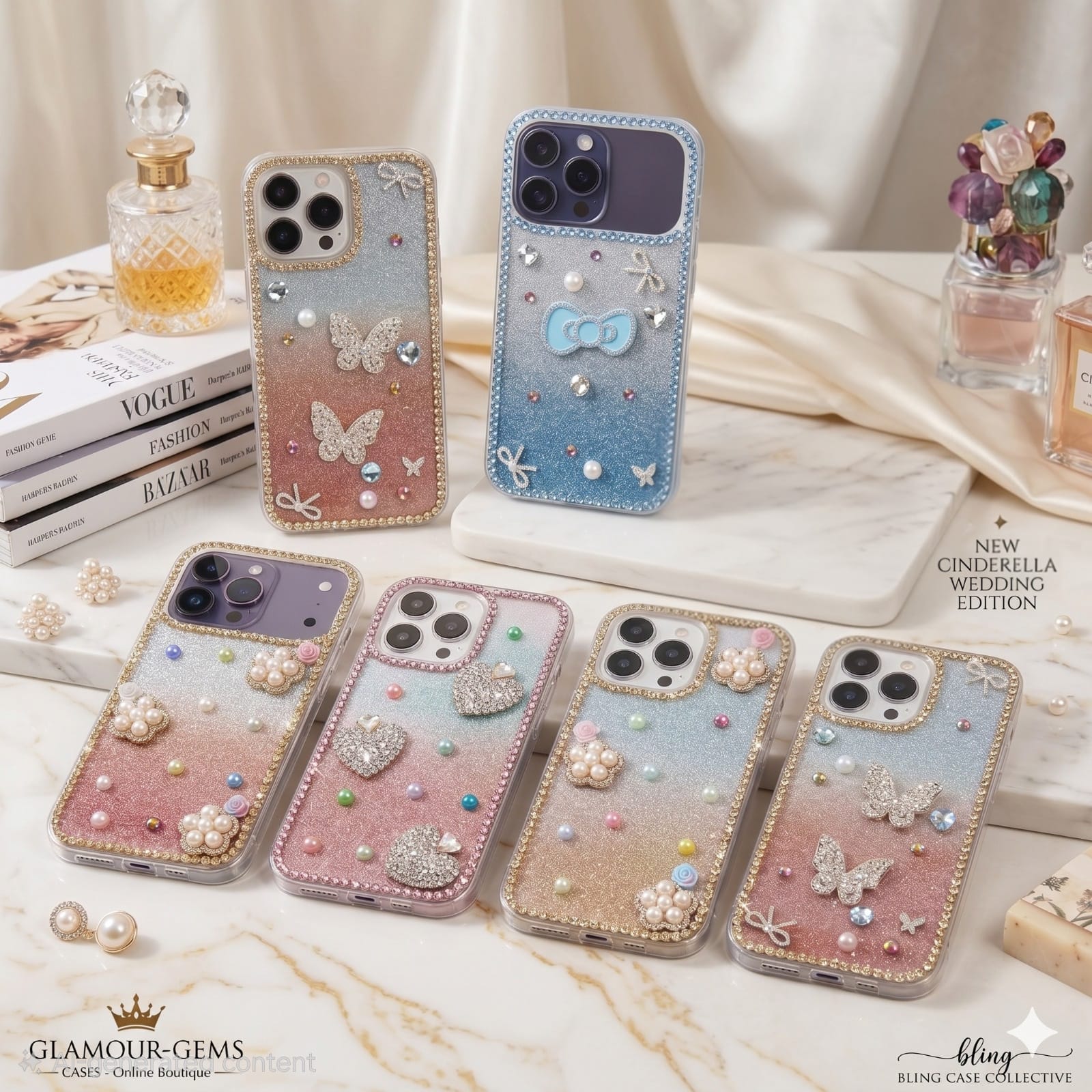 Aurora Pearl & Diamond Luxe Cover - Elite Phones