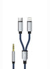 Jbq 2 in 1 Digital Audio Auxiliary Cable For Type C, Compatible With iPhone 1.2M