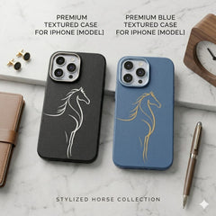Carbon Fiber Magsafe Slim Case With Horse - Elite Phones