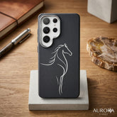Carbon Fiber Magsafe Slim Case With Horse for Samsung - Elite Phones