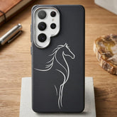 Carbon Fiber Magsafe Slim Case With Horse for Samsung - Elite Phones