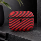Carbon Fiber Pattern AirPods Pro 3 Case Cover (Red & Black) - Elite Phones