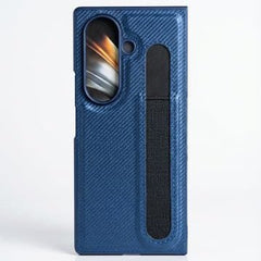 Carbon Fiber Texture Case with Integrated Hand Strap and Kickstand - Elite Phones