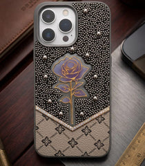 Fancy Ladies Design Flower With Pearl For I phone - Elite Phones