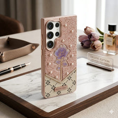 Fancy Ladies Design Flower With Pearl For Samsung - Elite Phones