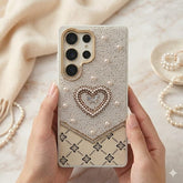 Fancy Ladies Design Heart With Pearl For Samsung - Elite Phones
