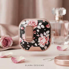 Flowers Lady Design Earbuds Case With Lock - Elite Phones