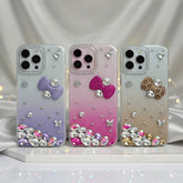 Glitter Gradient Bowknot Rhinestone Case - Elite Phones