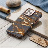 Japanese Art Ukiyo-e Ocean Wave Texture Leather Case - Elite Phones