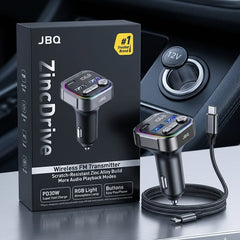 JBQ Zinc Drive Wireless FM Transmitter - Elite Phones
