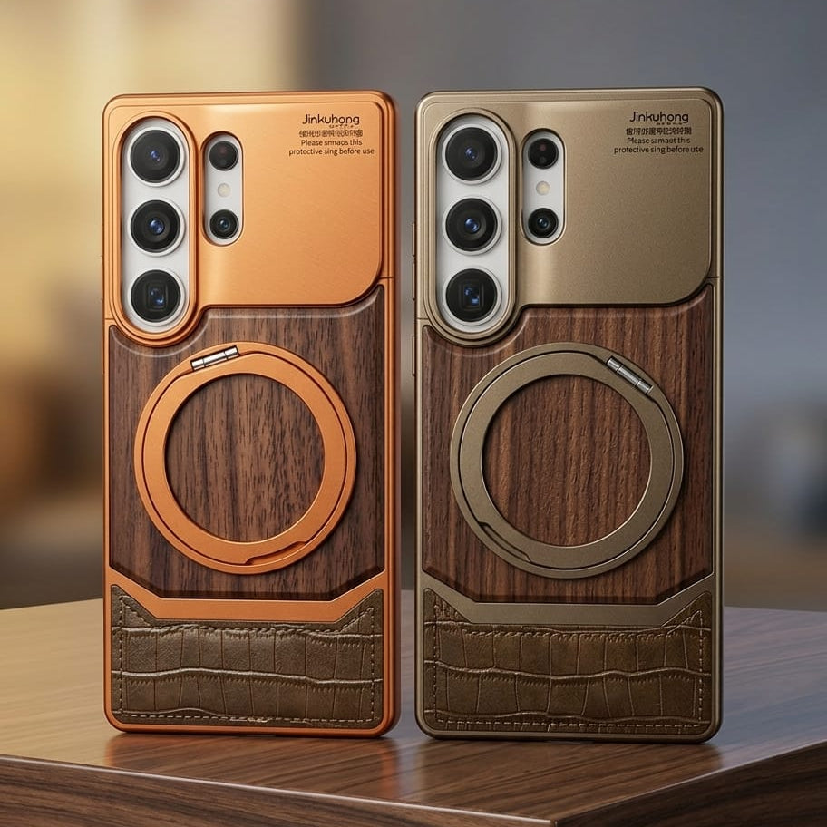 Jinkuhong Luxury Wood & Leather Hybrid Case - Elite Phones