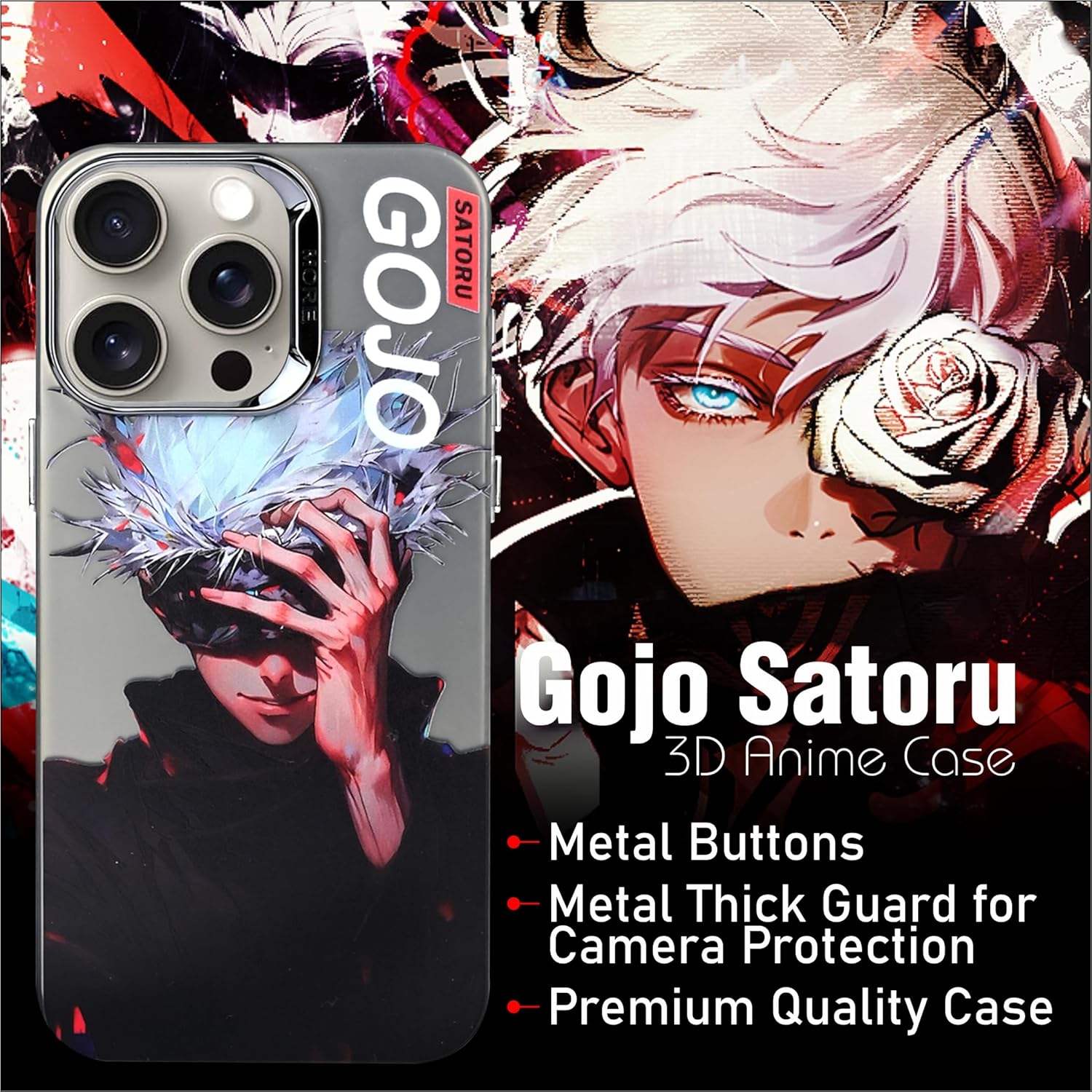 Jujutsu Kajsen Gojo Satoru Close Eyes - Elite Phones